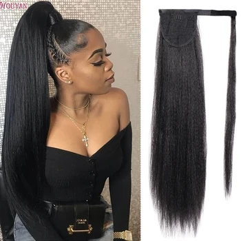 HOUYAN Glueless Drawstring Synthetic Long Afro Kinky Straight Ponytail Extension for Black Women Clip in Ponytail Hair Extension
HOUYAN Glueless Drawstring Synthetic Long Afro Kinky Straight Ponytail Extension for Black Women Clip in Ponytail Hair Extension