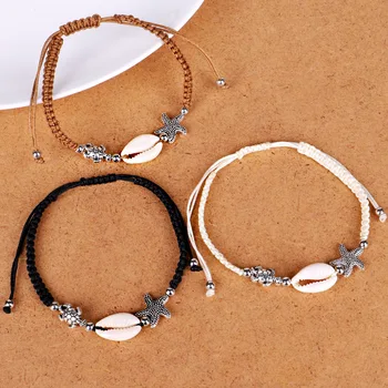 Women'S Natural Shell Bead Bracelet Starfish Turtle Charm Bracelet Handmade Adjustable Size
Women'S Natural Shell Bead Bracelet Starfish Turtle Charm Bracelet Handmade Adjustable Size