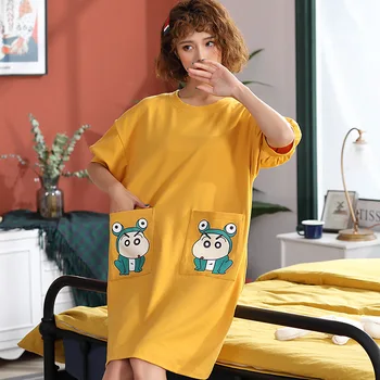 Home Dressing Gown For Girl Nightgown Cotton Lovely Nightwear Intimate Lingerie Summer New Homewear Casual Sleepwear Nightdress
Home Dressing Gown For Girl Nightgown Cotton Lovely Nightwear Intimate Lingerie Summer New Homewear Casual Sleepwear Nightdress