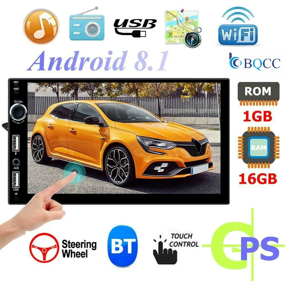 Автомагнитола Autoraido Android 8 1 7 дюймов четырехъядерный процессор BT Wi Fi FM радио GPS