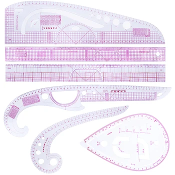 Imzay 6pcs Sewing French Curve Sewing Set Plastic Garment Cutting Craft Scale Rule Drawing Tool
Imzay 6pcs Sewing French Curve Sewing Set Plastic Garment Cutting Craft Scale Rule Drawing Tool