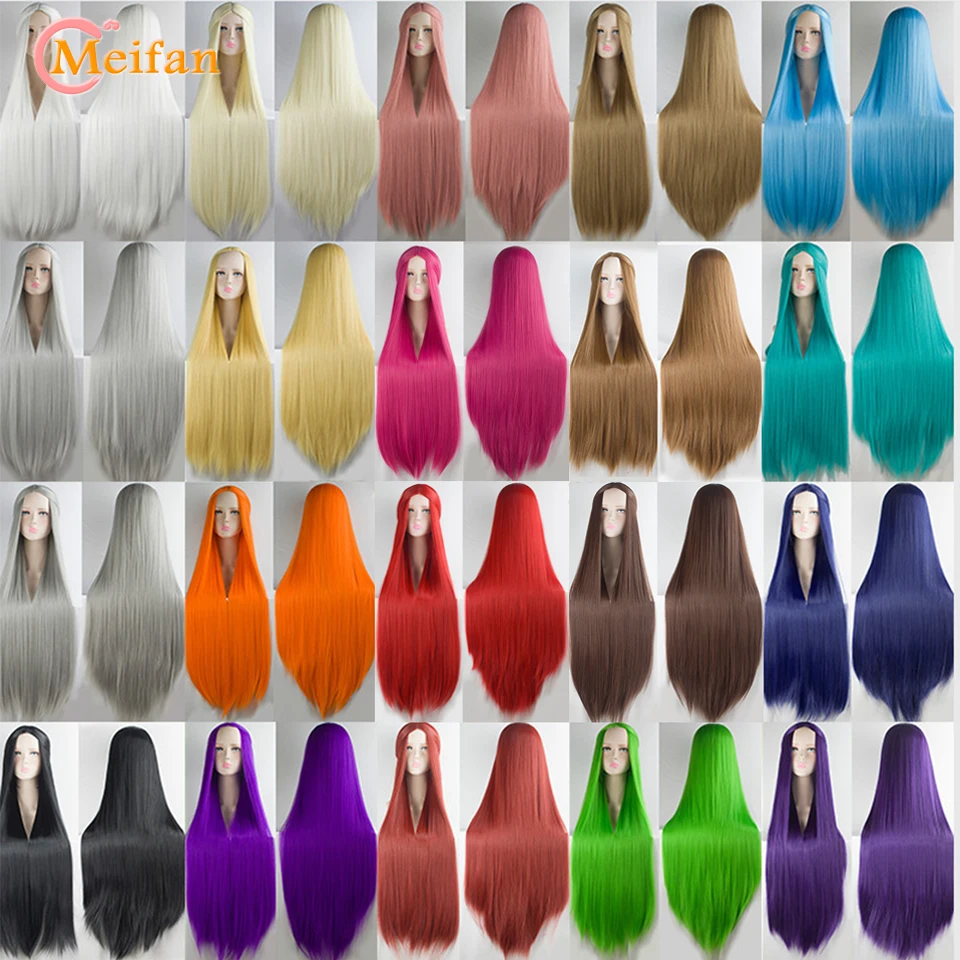 MEIFAN Synthetic Lolita Cosplay Wig Blonde Blue Red Pink Green Purple Hair for Cosplay Party 100CM Long Straight Wigs for Women
MEIFAN Synthetic Lolita Cosplay Wig Blonde Blue Red Pink Green Purple Hair for Cosplay Party 100CM Long Straight Wigs for Women
