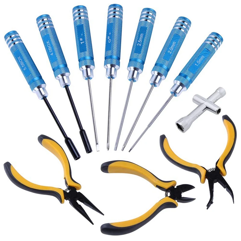 11 in 1 Professional Multi RC Tools Kits Box Set Screwdriver Pliers Wrench Repair for RC Car Multirotors Airplane Boat
11 in 1 Professional Multi RC Tools Kits Box Set Screwdriver Pliers Wrench Repair for RC Car Multirotors Airplane Boat