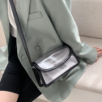 2020 New Women's Transparent Bags PVC Jelly Crossbody Fashion Ladies Casual Shoulder Messenger Bag Pack Mujer Small Square Pack
2020 New Women's Transparent Bags PVC Jelly Crossbody Fashion Ladies Casual Shoulder Messenger Bag Pack Mujer Small Square Pack