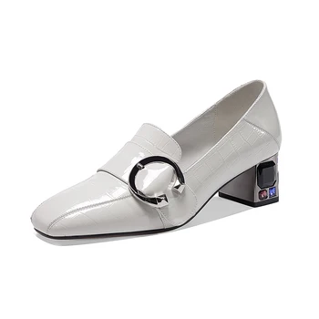Quality Genuine Leather Square Toe Women Pumps Spring Summer New Arrival Casual Shoes Woman crystal High Heels
Quality Genuine Leather Square Toe Women Pumps Spring Summer New Arrival Casual Shoes Woman crystal High Heels