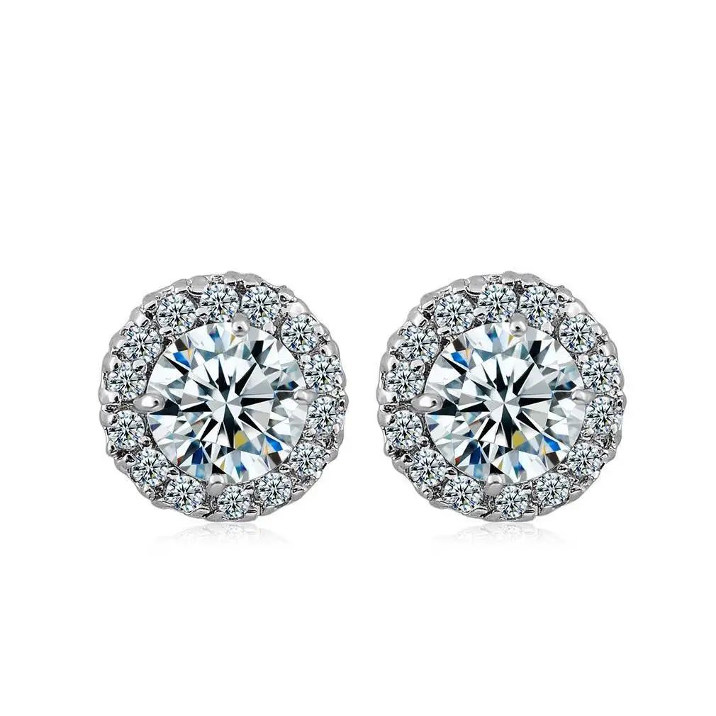 Luxury Female Crystal Round Stud Earrings Vintage 925 Sterling Silver Wedding Jewelry Small Zircon Stone Earrings For Women
Luxury Female Crystal Round Stud Earrings Vintage 925 Sterling Silver Wedding Jewelry Small Zircon Stone Earrings For Women
