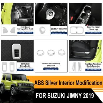 Fit For Suzuki Jimny 2019 Car Interior Modification Accessories ABS Aluminum Alloy Silver Interior Decorative Accessories 
Fit For Suzuki Jimny 2019 Car Interior Modification Accessories ABS Aluminum Alloy Silver Interior Decorative Accessories