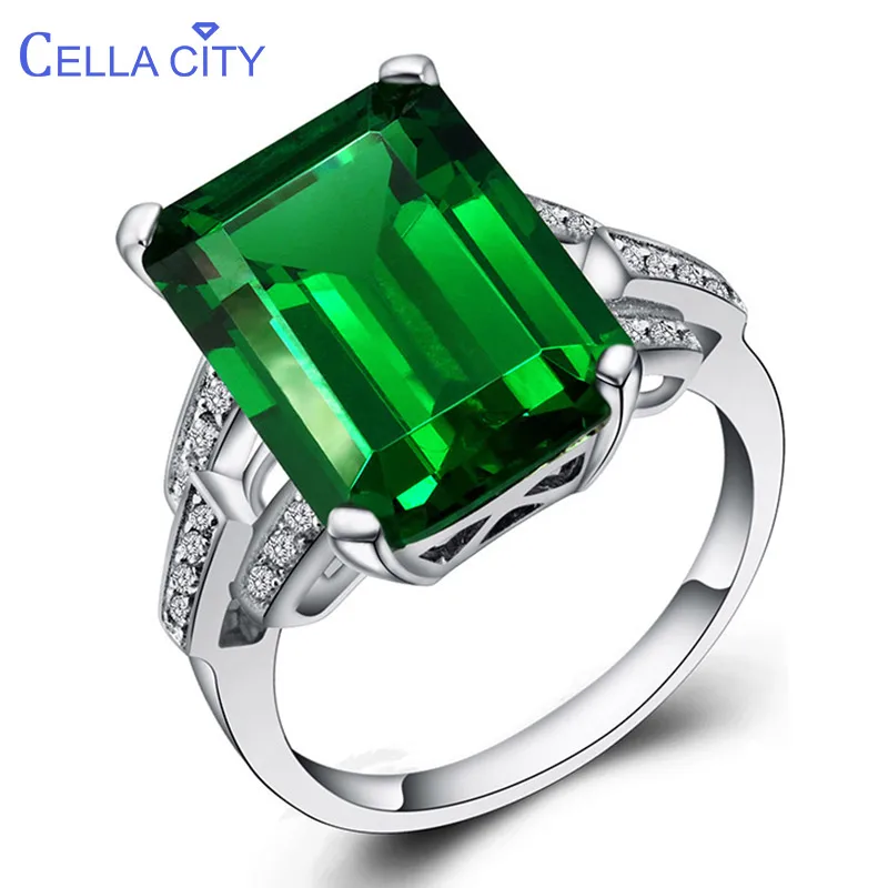Cellacity Vintage Emerald Ring for Women Silver 925 Big Green Gemstone Finger Jewelry Anniversary Wholesale Gift Size 6-10
Cellacity Vintage Emerald Ring for Women Silver 925 Big Green Gemstone Finger Jewelry Anniversary Wholesale Gift Size 6-10