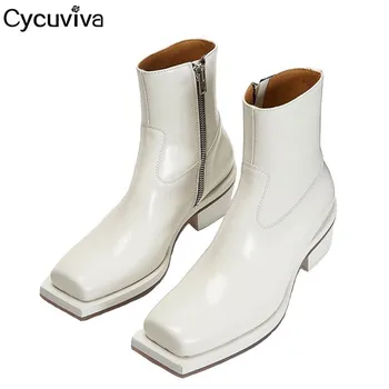 Britsh Square Toe Ankle Boots For Women Patent Leather Chelsea Boots Square Heel Casual Ladies Shoes Runway Flat Knight Boots 
Britsh Square Toe Ankle Boots For Women Patent Leather Chelsea Boots Square Heel Casual Ladies Shoes Runway Flat Knight Boots