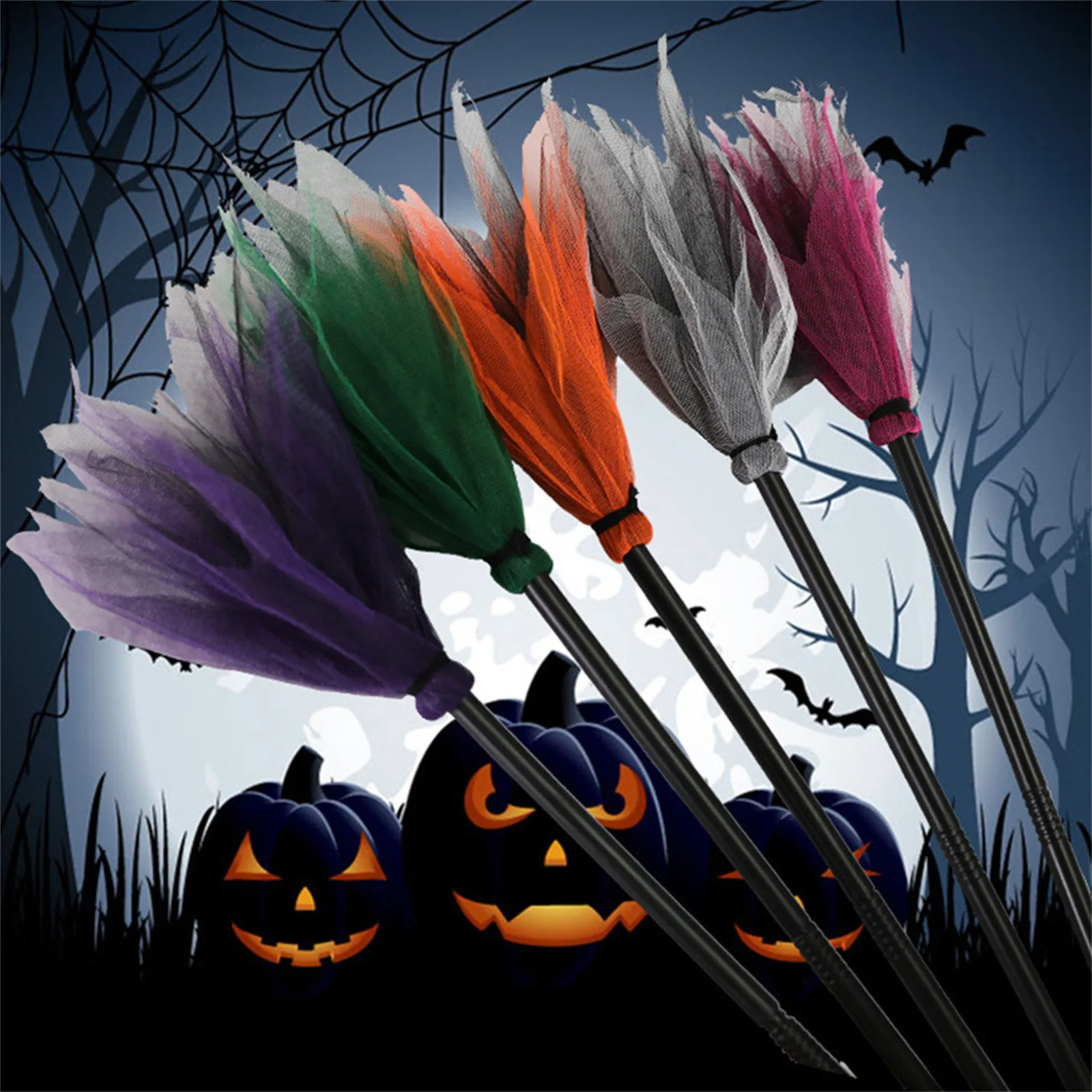 Метла ведьмы для Хэллоуина детская пластиковая метла косплея реквизит костюма