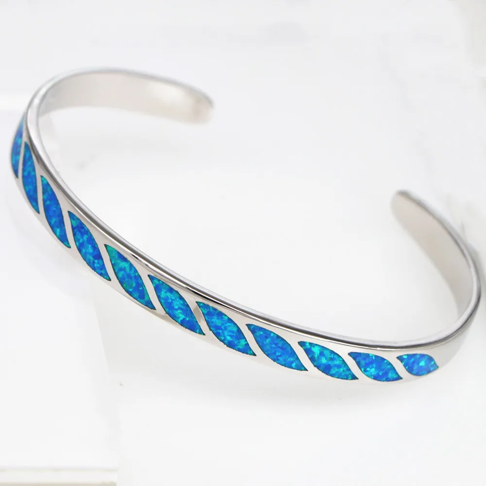 

JLZ-053 Dazzling Blue Opal Bangles Top Quality Jewelry For Men & Women Lovers Gifts