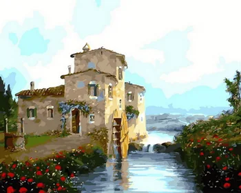 Frameless diy paintings by numbers paint by number for home decor oil picture painting 5065cm home with river 
Frameless diy paintings by numbers paint by number for home decor oil picture painting 5065cm home with river