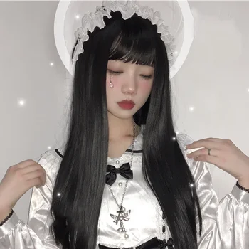 LUPU Black Long Straight Wigs With Bangs For Women Synthetic High Temperture Fiber Cosplay Wig
LUPU Black Long Straight Wigs With Bangs For Women Synthetic High Temperture Fiber Cosplay Wig