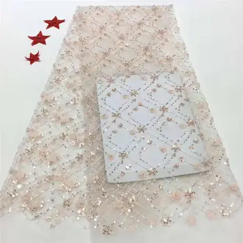 African Tulle Lace Fabric 2020 High Quality Lace Nigerian Sequins Embroidery French Net Lace Fabrics For Dress NI2550-5
African Tulle Lace Fabric 2020 High Quality Lace Nigerian Sequins Embroidery French Net Lace Fabrics For Dress NI2550-5