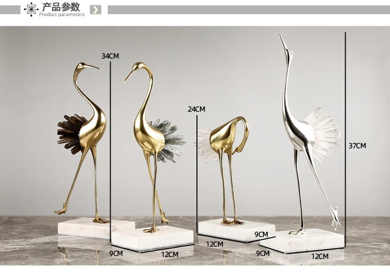 Luxtry Gold Silver Brass Flamingo Statue With Natural Pink Purple Blue Brown Crystal Stone Tail For Living Room Home Furnishing Luxtry Gold Silver Brass Flamingo Statue With Natural Pink Purple Blue Brown Crystal Stone Tail For Living Room Home Furnishing