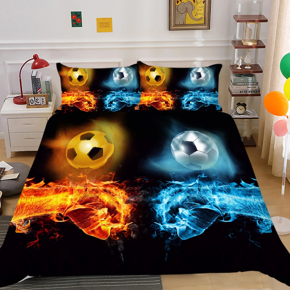 3D Football Bedding Set Full Size Luxury Cartoon Soccer Kids Duvet Cover and Pillowcase Set Quilt Cover Bed Set Home Textile
3D Football Bedding Set Full Size Luxury Cartoon Soccer Kids Duvet Cover and Pillowcase Set Quilt Cover Bed Set Home Textile