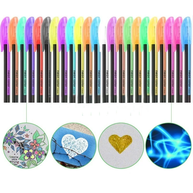 12pcs/lot Gel Pen Set Refills Metallic Pastel Neon Glitter Sketch Drawing Color Pen School Stationery Marker for Kids Gifts
12pcs/lot Gel Pen Set Refills Metallic Pastel Neon Glitter Sketch Drawing Color Pen School Stationery Marker for Kids Gifts