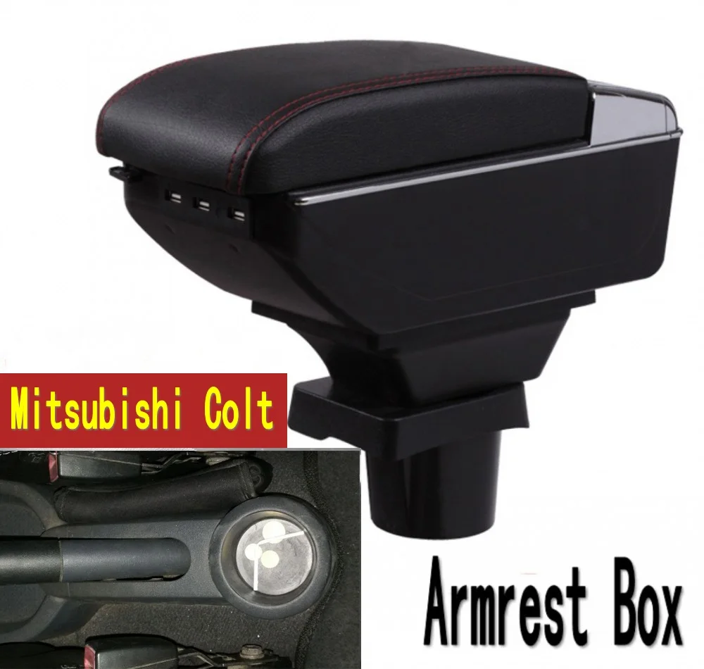 

Arm Rest For Mitsubishi Colt Armrest Box Center console central Store content box with cup holder ashtray with USB interface