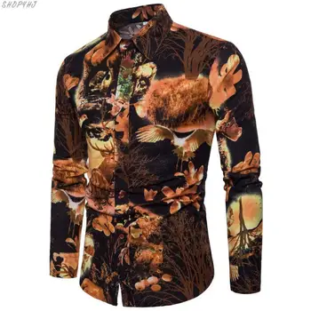 Slim Fit Flower Print Linen Shirt Long-sleeved Shirts Male Floral Social M-5XL Fashion Spring Autumn Casual Men Shirt
Slim Fit Flower Print Linen Shirt Long-sleeved Shirts Male Floral Social M-5XL Fashion Spring Autumn Casual Men Shirt