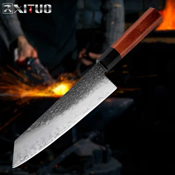 XITUO Kitchen Chef Knife Three-layer Composite Steel Hand Forged Cleaver Gyuto Nakiri Slicing Knife Cooking Tool Rosewood Handle
XITUO Kitchen Chef Knife Three-layer Composite Steel Hand Forged Cleaver Gyuto Nakiri Slicing Knife Cooking Tool Rosewood Handle