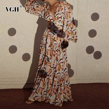 VGH Patchwork Hit Color Bowknot For Women V Neck Lantern Long Sleeve High Waist Maxi Ruched Sexy Dresses Female 2020 Fashion New
VGH Patchwork Hit Color Bowknot For Women V Neck Lantern Long Sleeve High Waist Maxi Ruched Sexy Dresses Female 2020 Fashion New
