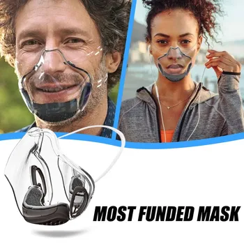 Reusable Protective Mascarillas Anti-fog Anti-splash Face Cover Mask Washable Transparent Visual Mouth Cap Plastic Face Shield
Reusable Protective Mascarillas Anti-fog Anti-splash Face Cover Mask Washable Transparent Visual Mouth Cap Plastic Face Shield