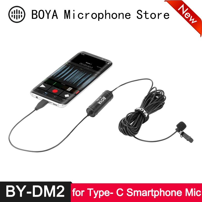 BOYA BY-DM2 Lavalier Microphone for SAMSUNG HUAWEI P20 Pro Mate10 9 XIAOMI 8 MEIZU LG OPPO VIVO Google USB Type-C Smartphone Mic
BOYA BY-DM2 Lavalier Microphone for SAMSUNG HUAWEI P20 Pro Mate10 9 XIAOMI 8 MEIZU LG OPPO VIVO Google USB Type-C Smartphone Mic