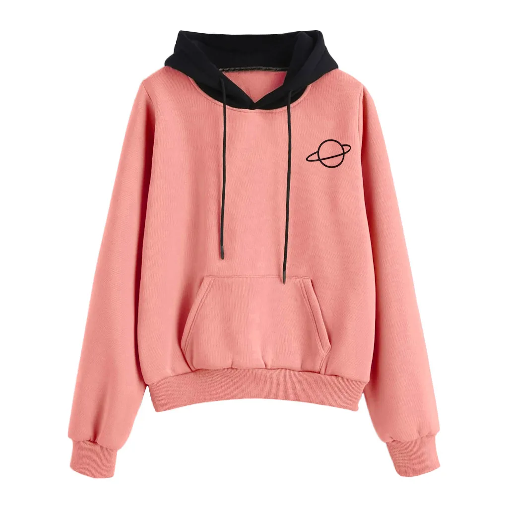 Women Hoodies Planet Print Casual Color Block Drawstring Sweatshirt Fashion Long Sleeve Hooded 2019 Autumn Female Pullover #B
Women Hoodies Planet Print Casual Color Block Drawstring Sweatshirt Fashion Long Sleeve Hooded 2019 Autumn Female Pullover #B
