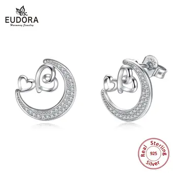 EUDORA 925 Sterling Silver Crystal moon Star Earring heart to heart Stud Earring with box gift Dangler for Women Jewelry CYE122
EUDORA 925 Sterling Silver Crystal moon Star Earring heart to heart Stud Earring with box gift Dangler for Women Jewelry CYE122