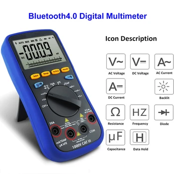 bluetooth LCD Digital Multimeter BLE 4.0 with Tester Lead K-type Thermocouple 6000 Count Backlight Real 10M Ohms
bluetooth LCD Digital Multimeter BLE 4.0 with Tester Lead K-type Thermocouple 6000 Count Backlight Real 10M Ohms