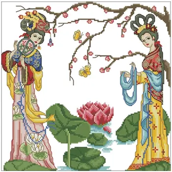 Classical beauty illustration Counted Cross Stitch 11CT 14CT 18CT DIY Chinese Cross Stitch Kits Embroidery Needlework Sets
Classical beauty illustration Counted Cross Stitch 11CT 14CT 18CT DIY Chinese Cross Stitch Kits Embroidery Needlework Sets