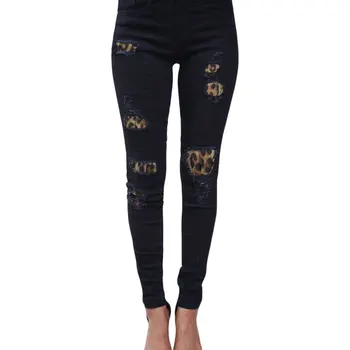 Women Plus Size Waist Skinny Jeans Solid panther Patchwork Irregular Ribbed Holes Pencil Pant Stretch Slim Trouser
Women Plus Size Waist Skinny Jeans Solid panther Patchwork Irregular Ribbed Holes Pencil Pant Stretch Slim Trouser