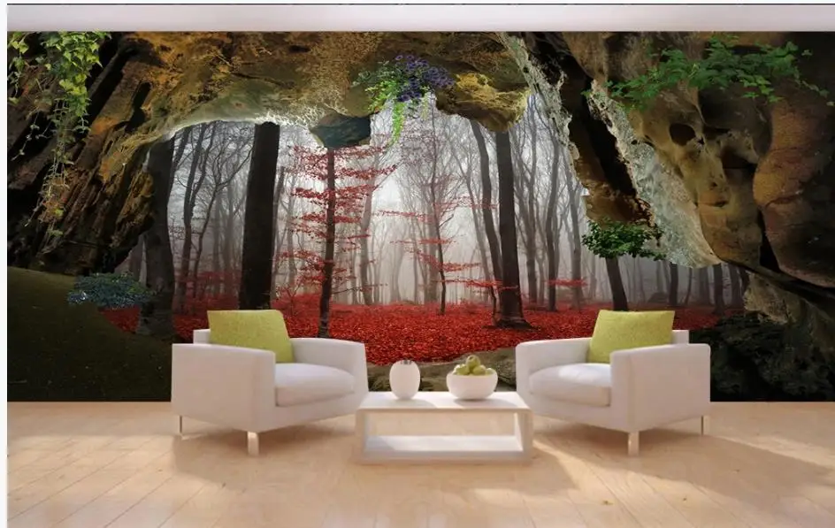 

Custom any size photo grey forest wallpapers mural 3d wallpaper 3d wall papers for tv backdrop