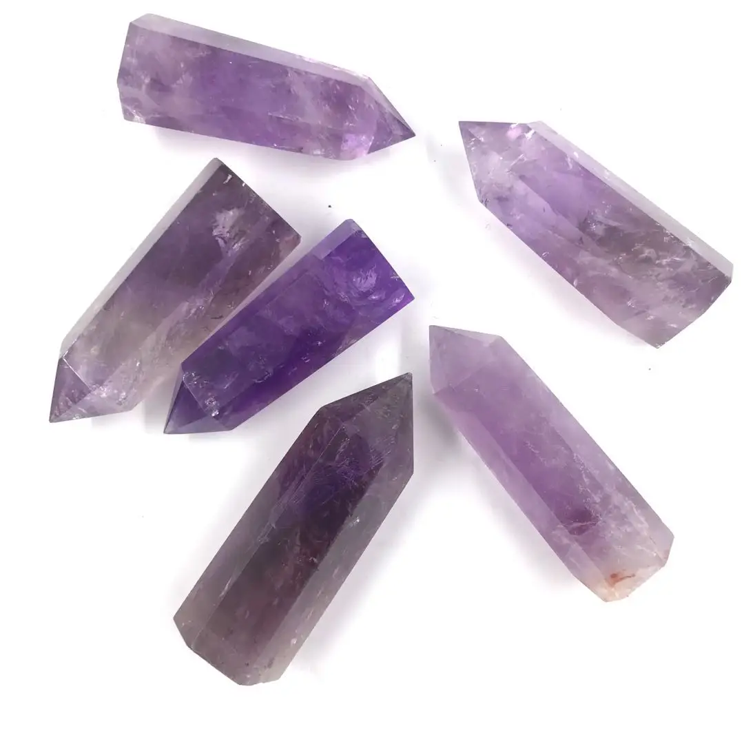 Natural Amethyst Hexagonal Prism Crystal Point Healers Rod Mineral Crystal Household Decorative Stone Study Decoration
Natural Amethyst Hexagonal Prism Crystal Point Healers Rod Mineral Crystal Household Decorative Stone Study Decoration