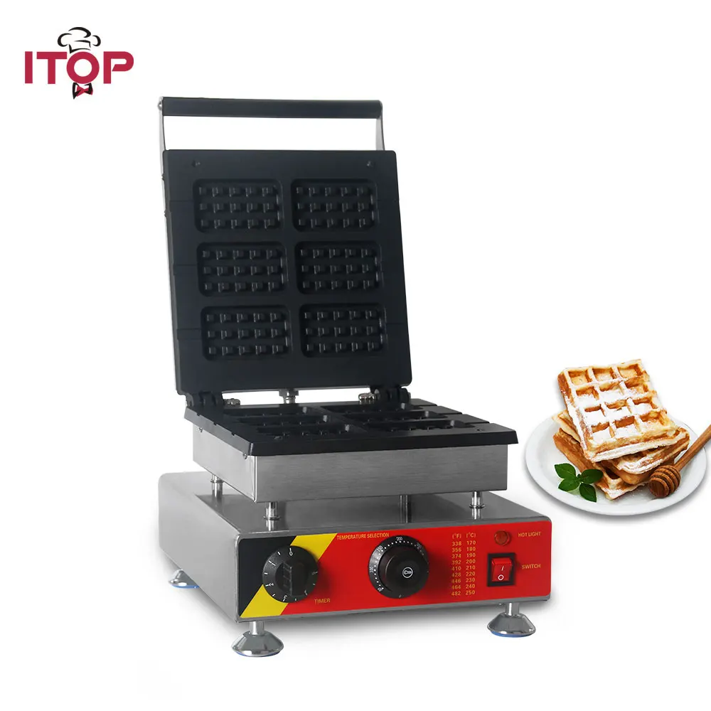 ITOP Commercial Electric Waffle Maker With 0-5 Mins Timer, 1500W Cake Desserts Bakery Waffle Iron Oven Machine 110V 220V
ITOP Commercial Electric Waffle Maker With 0-5 Mins Timer, 1500W Cake Desserts Bakery Waffle Iron Oven Machine 110V 220V