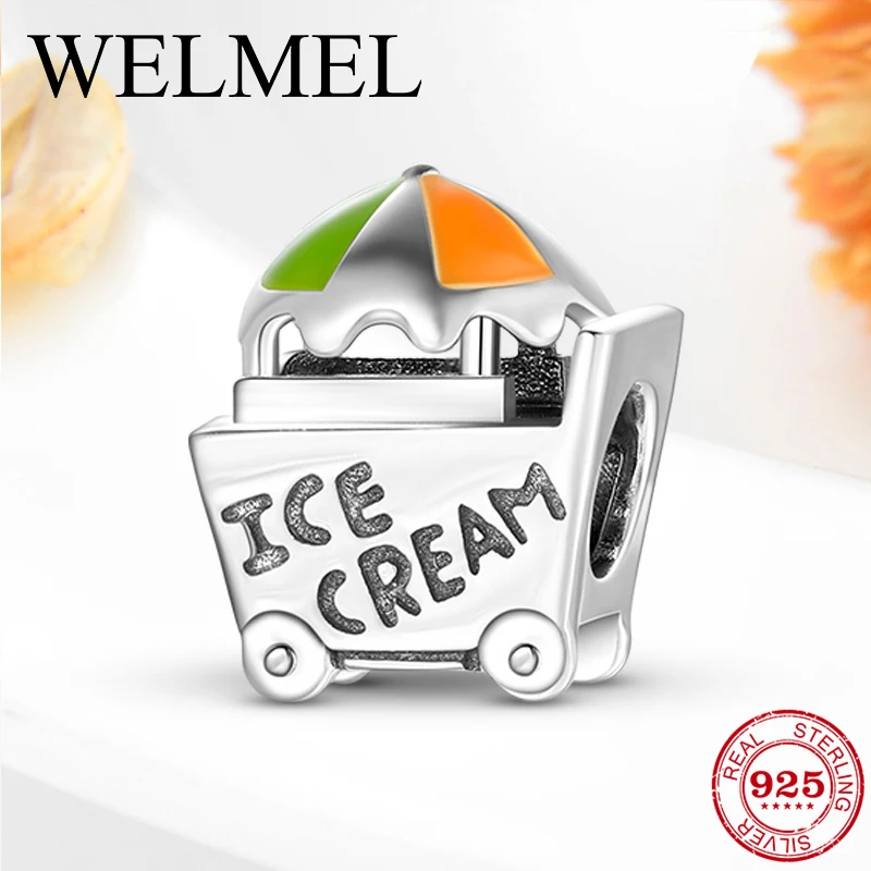 Ice cream dessert cart 925 Sterling Silver Fine Beads Jewelry Making fit Original Pandora Charm Bracelets Silver 925 Jewerly 
Ice cream dessert cart 925 Sterling Silver Fine Beads Jewelry Making fit Original Pandora Charm Bracelets Silver 925 Jewerly
