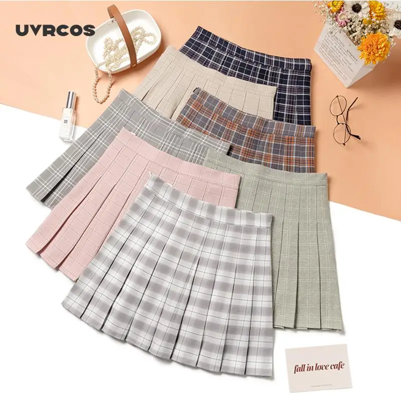 UVRCOS High Waist Plaid Skirt Female Pleated Skirt 2020 Spring and Summer College Style A-Line Skirt Retro Mini Skirt
UVRCOS High Waist Plaid Skirt Female Pleated Skirt 2020 Spring and Summer College Style A-Line Skirt Retro Mini Skirt