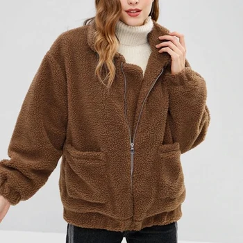 Fashion Women Coats Jackets Solid Color 2019 Autumn Winter Warm Thick Fleece Jacket Long Sleeve Coats Women Zipper Thicken Coats
Fashion Women Coats Jackets Solid Color 2019 Autumn Winter Warm Thick Fleece Jacket Long Sleeve Coats Women Zipper Thicken Coats