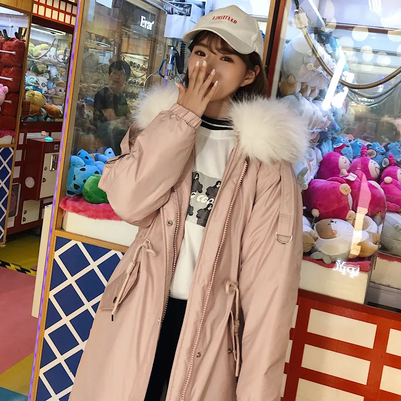 Mid-length Parka Women's 2019 New Style WOMEN'S Cotton Padded Clothing Korean-style Hooded Large Fur Collar Winter WOMEN'S Coat
Mid-length Parka Women's 2019 New Style WOMEN'S Cotton Padded Clothing Korean-style Hooded Large Fur Collar Winter WOMEN'S Coat