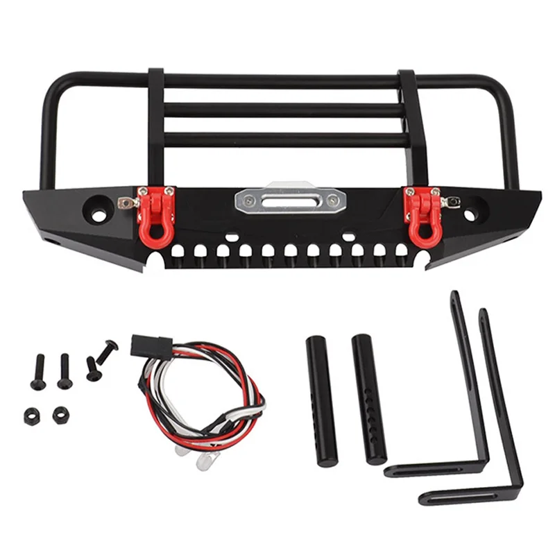 Metal Front Bumper with Light for 1/10 RC Crawler Car Axial SCX10 90046 Traxxas TRX-4 TRX4
Metal Front Bumper with Light for 1/10 RC Crawler Car Axial SCX10 90046 Traxxas TRX-4 TRX4