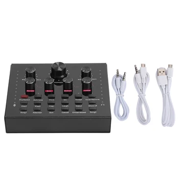 V12 Gaming Live Sound Card English Version Audio Video Equipment Accessories for Computer Tablet Phone