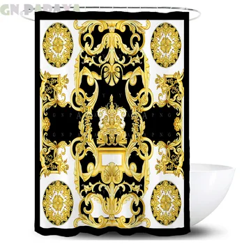 Court style panther crown gold macrame Bath Curtains Waterproof Polyester Fabric retro gold Shower Curtains Screen with Hooks
Court style panther crown gold macrame Bath Curtains Waterproof Polyester Fabric retro gold Shower Curtains Screen with Hooks