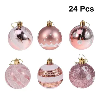 24Pcs 6cm Christmas Balls Hanging Decoration Christmas Tree Ornaments for Party Ball Prom Rose Gold Pattern
24Pcs 6cm Christmas Balls Hanging Decoration Christmas Tree Ornaments for Party Ball Prom Rose Gold Pattern
