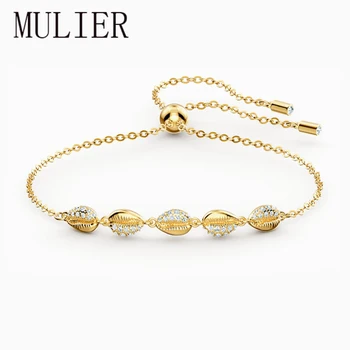 High-quality SWA SHELL shiny and charming golden shell decoration sliding buckle design female bracelet for girlfriend gift
High-quality SWA SHELL shiny and charming golden shell decoration sliding buckle design female bracelet for girlfriend gift