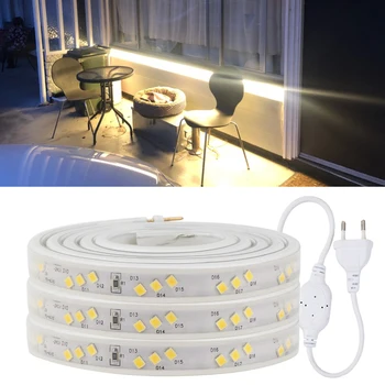 LED Light Strip 3 Rows Slanted Silicone Tube IP67 LED Strip Waterproof 220V 120 Leds/m Stripe with EU Plug Warm White Blue IL
LED Light Strip 3 Rows Slanted Silicone Tube IP67 LED Strip Waterproof 220V 120 Leds/m Stripe with EU Plug Warm White Blue IL