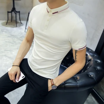 2020 Summer New Polo Shirt Men Fashion Streetwear Plain Men Polo Shirt Slim Fit Contrasting Colors Lines Short Sleeve Polo Homme
2020 Summer New Polo Shirt Men Fashion Streetwear Plain Men Polo Shirt Slim Fit Contrasting Colors Lines Short Sleeve Polo Homme