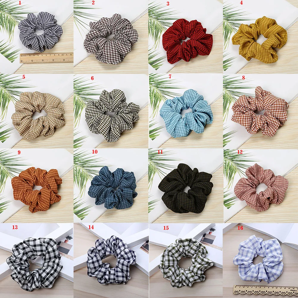 Retro Women Scrunchie Girls Fashion Plaid Hair Rubber Bands Simple Solid Color Elastic Hair Bands Cloth Fabric Hair Accessories
Retro Women Scrunchie Girls Fashion Plaid Hair Rubber Bands Simple Solid Color Elastic Hair Bands Cloth Fabric Hair Accessories