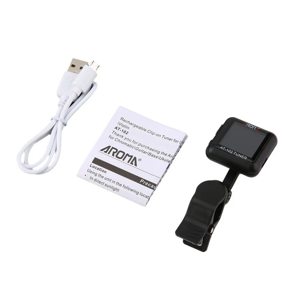 AROMA Clip-on Guitar Tuner Color Screen with Built-in Battery USB Cable for Electric Guitar Bass Ukulele Violin
AROMA Clip-on Guitar Tuner Color Screen with Built-in Battery USB Cable for Electric Guitar Bass Ukulele Violin