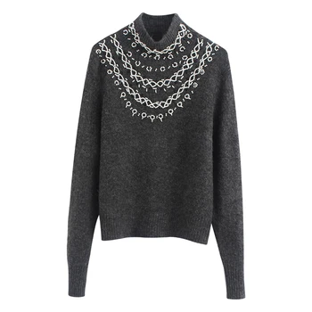 Chic Slim Beading Sweaters Women Fashion Casual O Neck Pullovers Elegant Ladies Long Sleeve Knitwear
Chic Slim Beading Sweaters Women Fashion Casual O Neck Pullovers Elegant Ladies Long Sleeve Knitwear