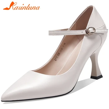 KARINLUNA Ladies High Heels Ol Pumps Pointed Toe Genuine Leather Pumps Women Office Elegant Shallow Ankle Strap Shoes Woman
KARINLUNA Ladies High Heels Ol Pumps Pointed Toe Genuine Leather Pumps Women Office Elegant Shallow Ankle Strap Shoes Woman
